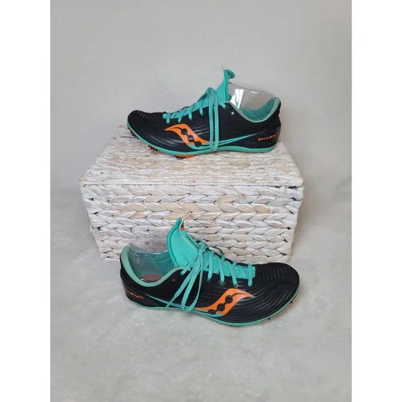 Saucony Balista Mid Distance Spike Sneaker Track Shoes Athletic Womens Size 7.5