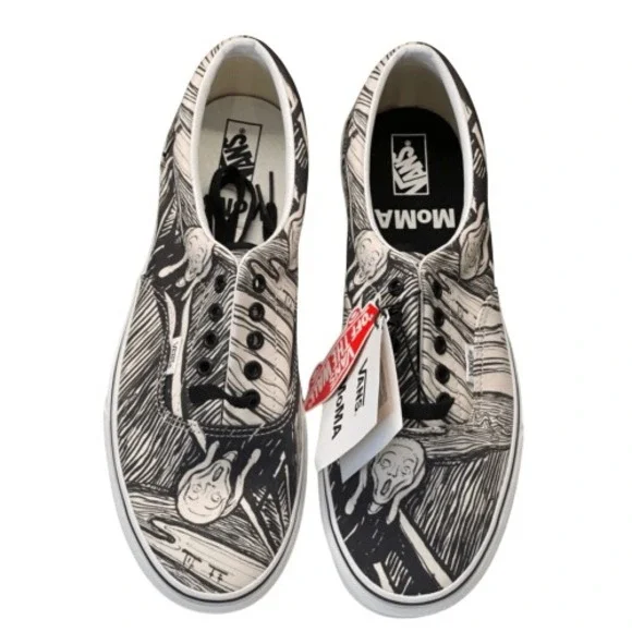 Vans Sneakers‎ Edvard Munch Moma Women Size 5 Black White The Scream New