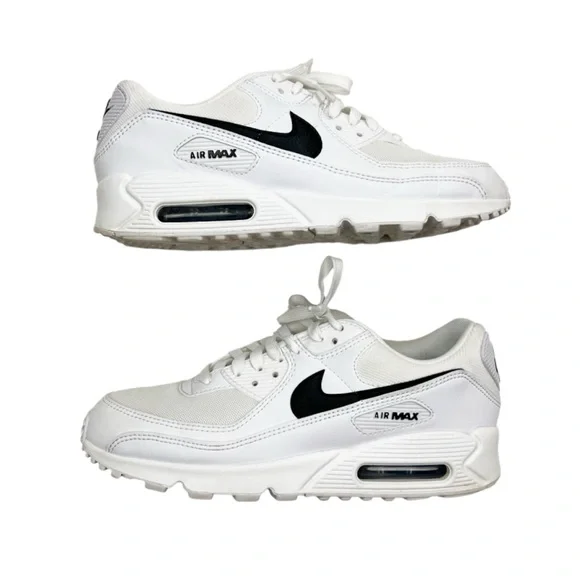 Nike Womens Air Max 90 Shoes White Black Size 10 NEED INSOLES
