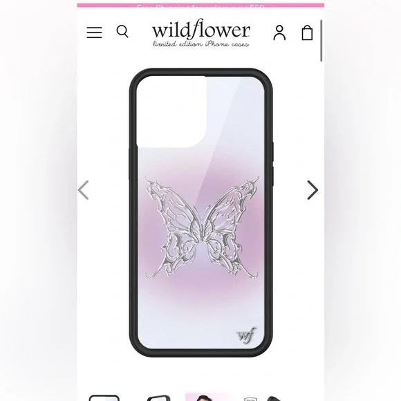 NWT Wildflower limited edition iPhone 15 + phone case