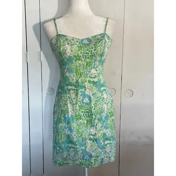 Lilly‎ Pulitzer Size 2 Spaghetti Strap Sundress Pandamonium Pattern
