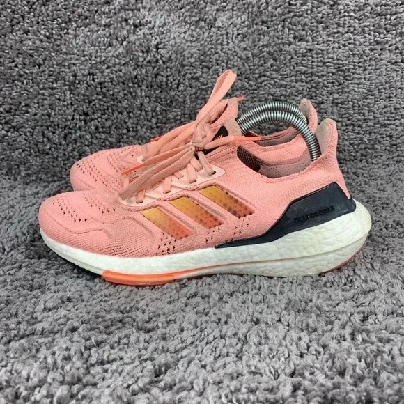 UltraBoost 22 Heat.RDY Womens Size 8.5 Coral Flash Orange Pink Running Shoes