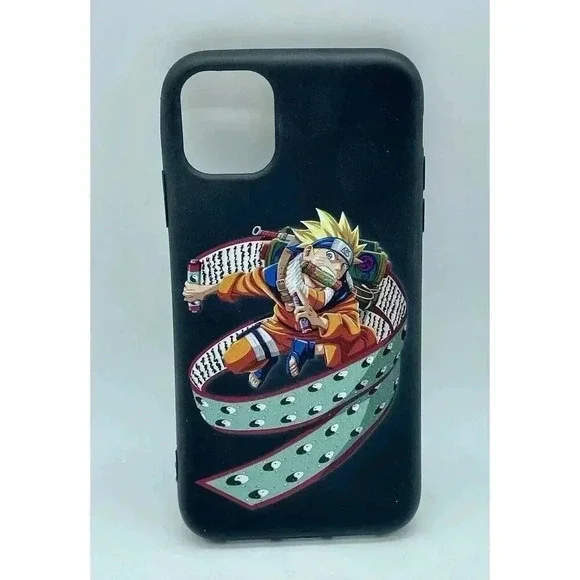 Anime Naruto TPU Case for iPhone 11 Soft Shockproof Black With Naruto Graphics‎
