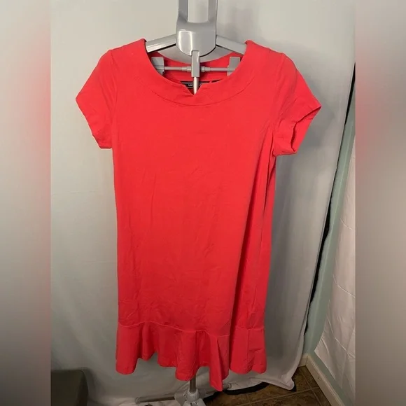 Women's Coral‎ lands end ruffle dress size M 10-12