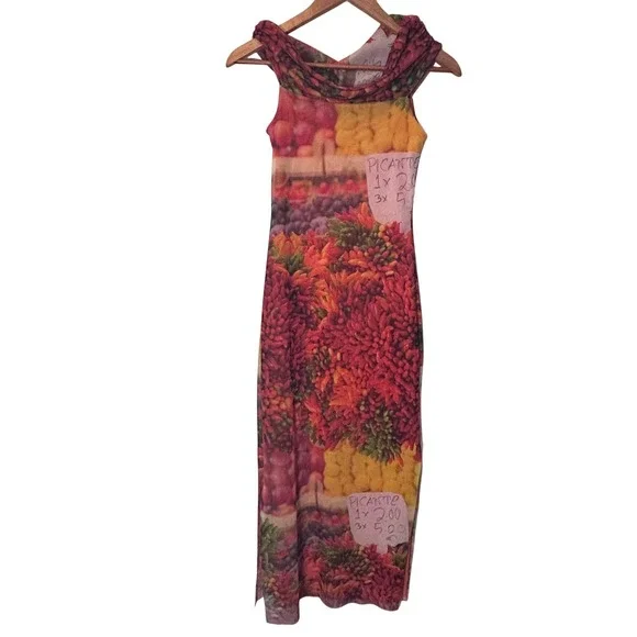 Zara Off the Shoulder Picante Chili Maxi Dress Lined‎ Women's Size Small NWT