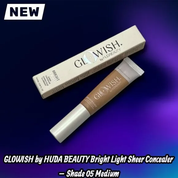 NEW GLOWISH by HUDA BEAUTY Bright Light Sheer Concealer – Shade 05 Medium