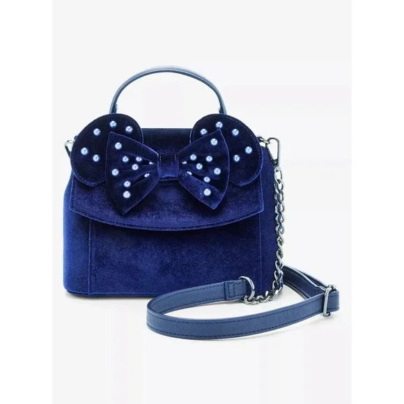 Loungefly Disney Minnie Mouse Velvet Ears Crossbody Bag Exclusive