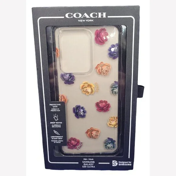 Coach Case for Samsung Galaxy S20 Ultra - Peony Flowers, NEW