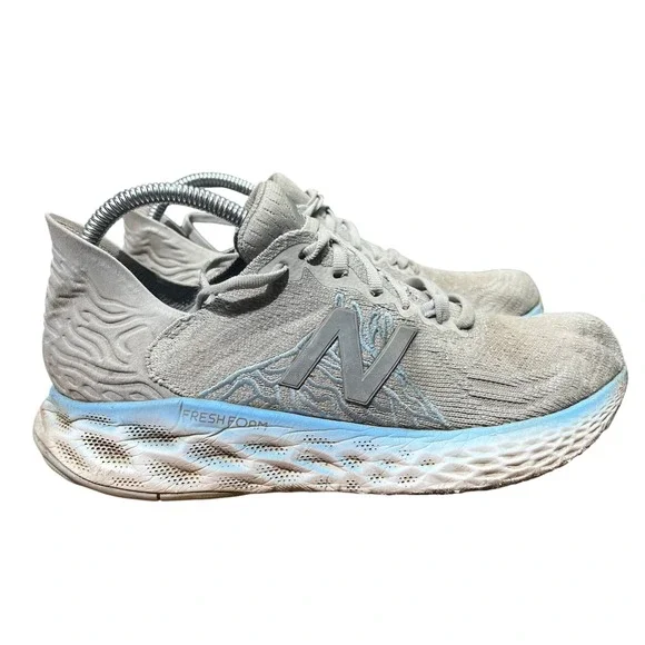 New Balance Fresh Foam Gray Blue Running Shoes Women's‎ Sneakers NO INSOLES