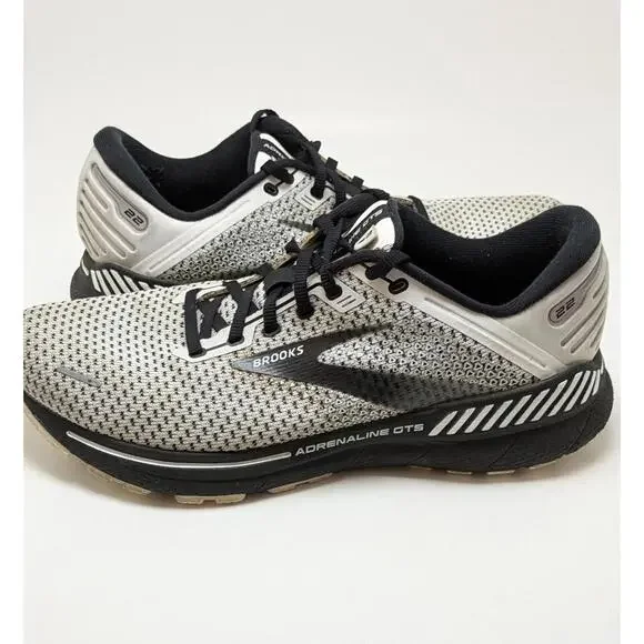 Womens Brooks Adrenaline GTS 22 White Black Running Shoes 1203531B135 Size 11