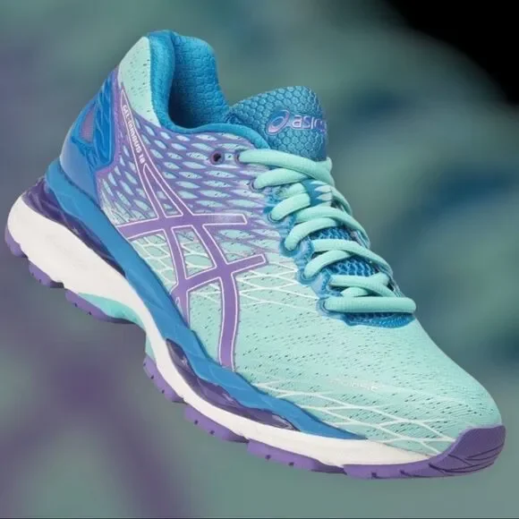 ASICS GEL-Nimbus 18 Women 6.5 US Medium 38 EUR Blue Purple Mint Condition