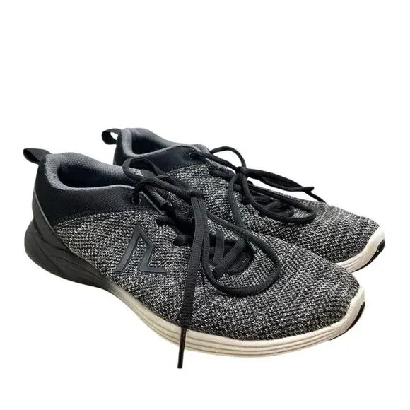 Vionic 335 Adley Womens Black Gray Lace Up Knit‎ Shoes ASR-1437 - Size 7 Comfort