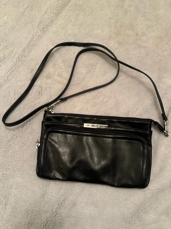 Relic Crossbody Bag Small Multi Zip Shoulder Purse Clutch‎ Detachable Strap