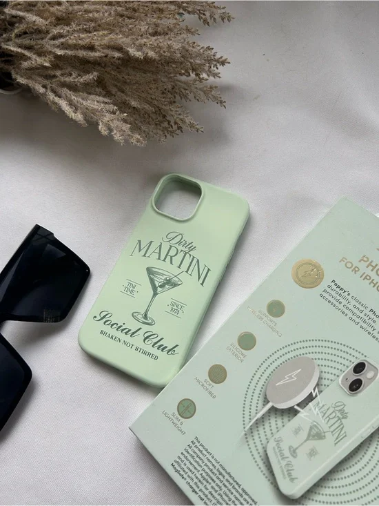 Dirty Martini Social Club iPhone Case - Mint Green new