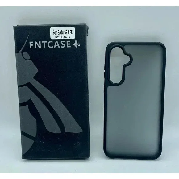 Black Translucent Back Case for Samsung Galaxy S23 FE Ultra‎ 6.4” Military Grade