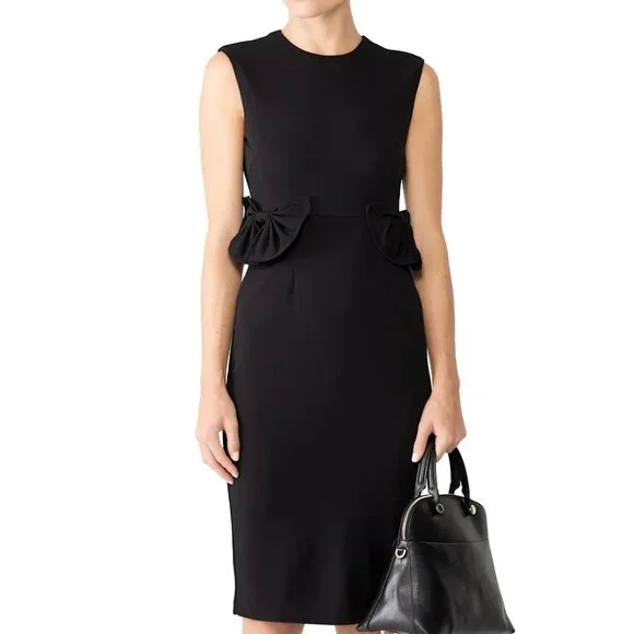Alexia‎ Admor Black Double Bow Cocktail Dress in Size Medium