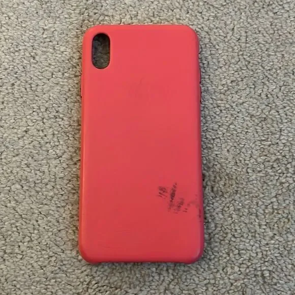 Apple Red Leather Phone Case
