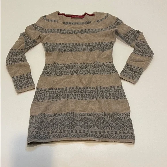 Krimson Klover 100% Wool Long-Sleeve Sweater Dress Lagenlook