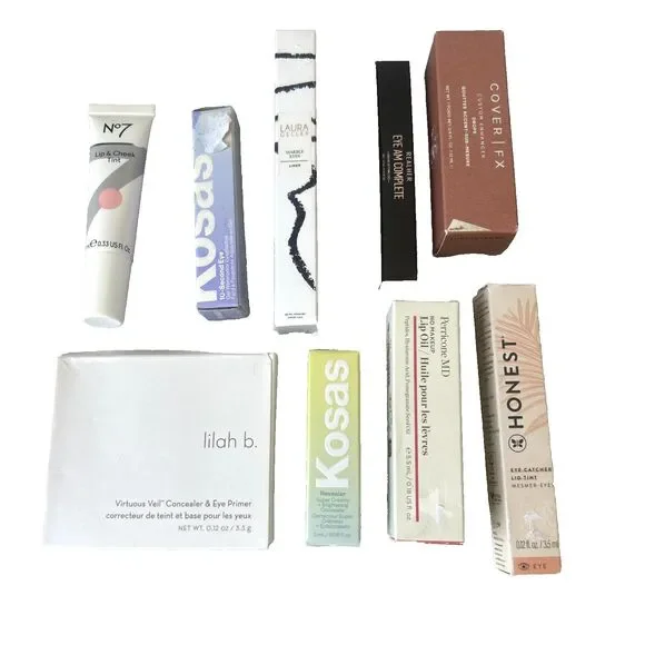 HIGH END BEAUTY MAKEUP Bundle 9pc LOT Lash Lip Concealer Blush Brow Full Sz NEW