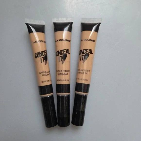 L.A. Colors Conceal It, Cover & Correct Concealer, Beige, Lot of 3, Ships Free‎