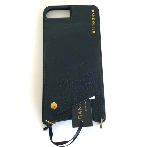 Bandolier Black Leather Phone Case (NWT!)