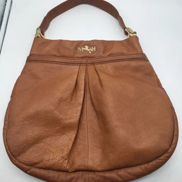 Mario Hernandez Columbian Brown Leather Hobo Shoulder Bag Purse HTF *READ Flaws