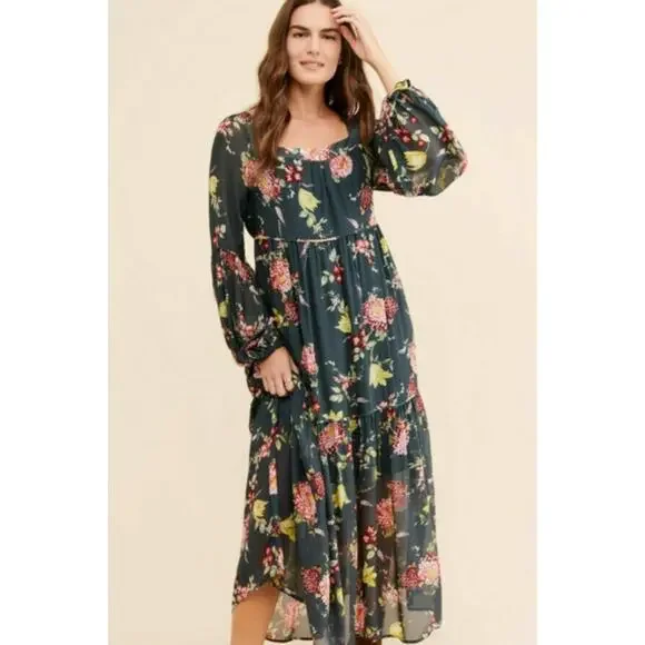 Anthropologie Size Small Evelin Maxi Dress. Floral Boho Beauty!