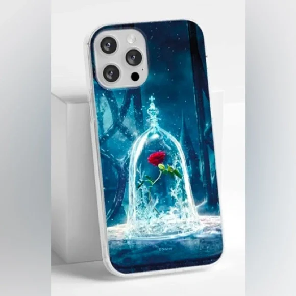 NEW-ERT GROUP Mobile Phone case for iPhone 15 PRO MAX -Beauty and the Beast Navy