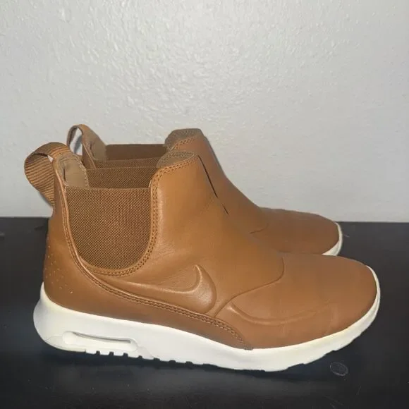 Nike Air Max Thea Mid Shoes Size 8.5 Sneaker Ale Brown Leather Shoes 859550-200
