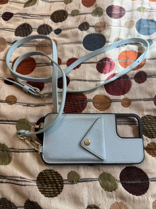Holstere Light Blue Crossbody iPhone Case with Strap