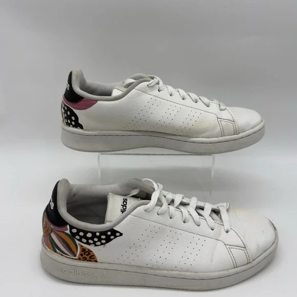 FARM RIO x ADIDAS Advantage White Floral Embroidered Women's Shoes Size 9