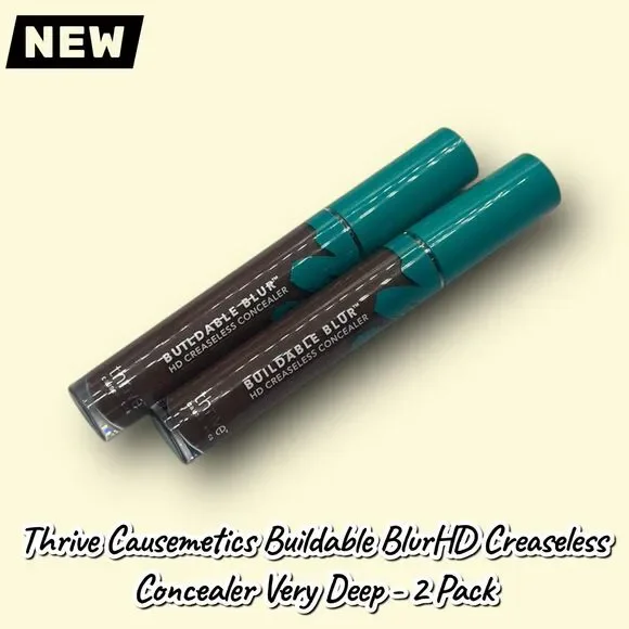 New Thrive Causemetics Buildable Blur™ HD Creaseless Concealer – Very Deep (Warm
