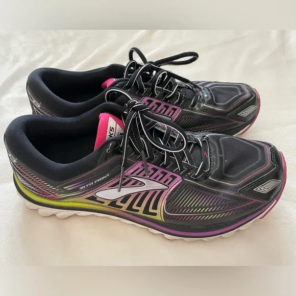Brooks Glycerin 13 Women's Black Pink Running Athletic Sneaker Shoes