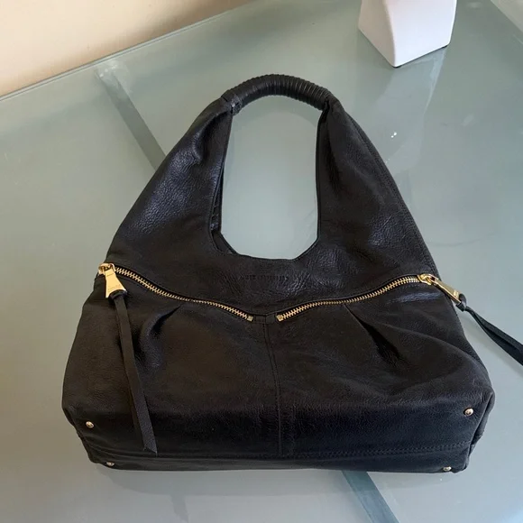 Aimee Kestenberg Slouchy Hobo Bag Black Leather Designer Hobo Bag