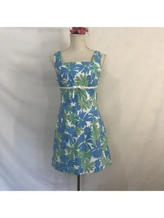 Flower power mini dress Y2K vintage sz small/medium