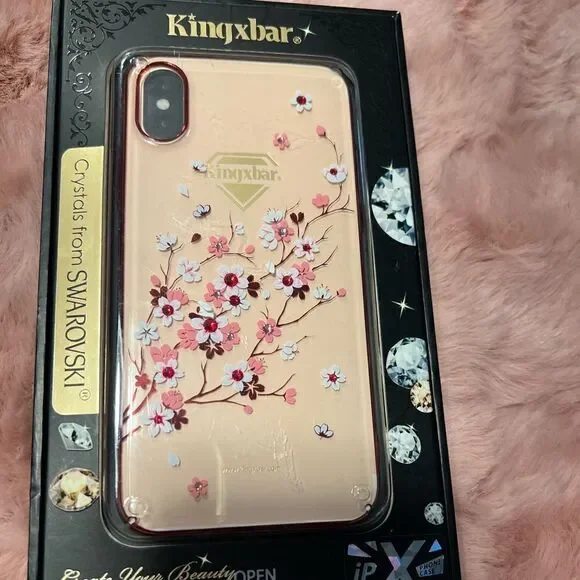 KINGXBAR Swarovski Crystal rose Gold Hard PC Case  for Apple iPhone 13 series