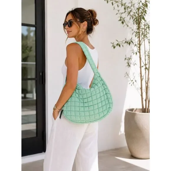 Urbanfit by Urban Expressions Quilted Hobo Crossbody Bag NWOT