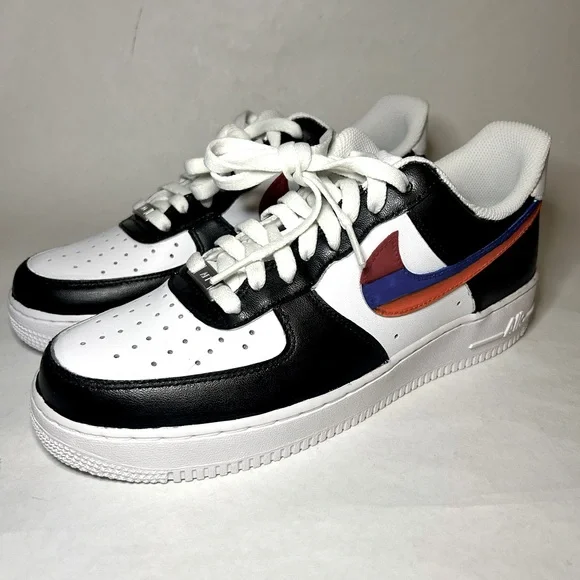 NWOB Custom Nike Air Force 1‎ ‘07 Red Blue Orange Black Size 11 women’s