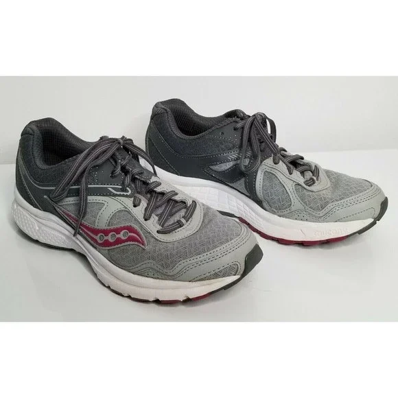 SAUCONY Womens Grid Cohesion Gray Pink 7.5 Running Athletic Shoes S15352-12