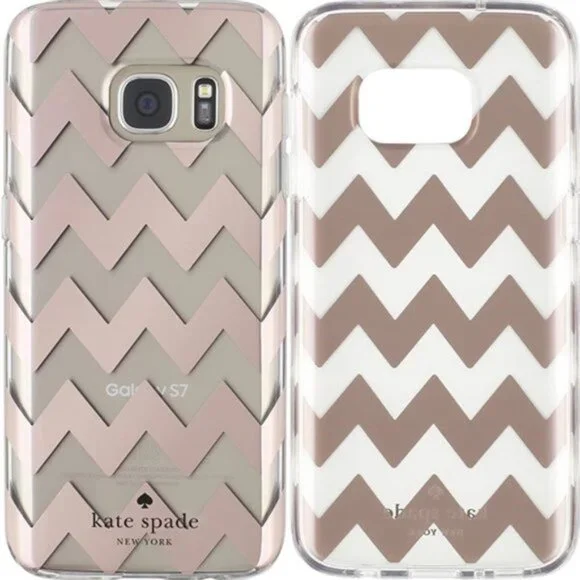 Kate Spade | Chevron Rose gold/Clear | Galaxy S7