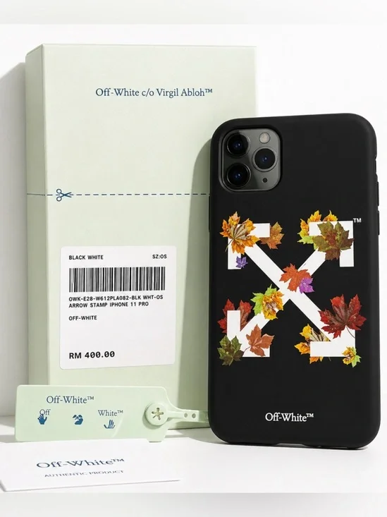 Off White Arrow Leaf iPhone 11 Pro Case Virgil Abloh NIB Black