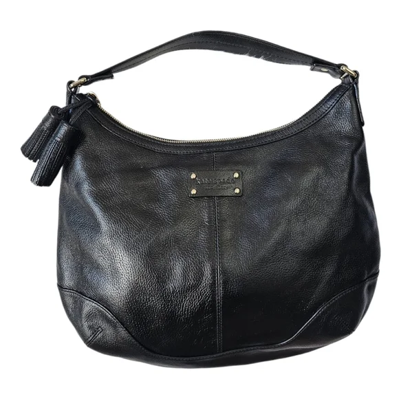 Kate Spade black Stratford Lori pebbled leather hobo