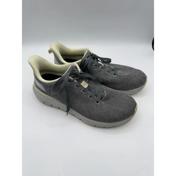 Women's Kuru Flex Via Dove Gray/Pale Lime Walking Shoes Size 9.5 Medium