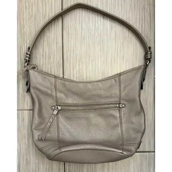 The Sak Sequoia Hobo Bag Gray Soft Pebbled Leather