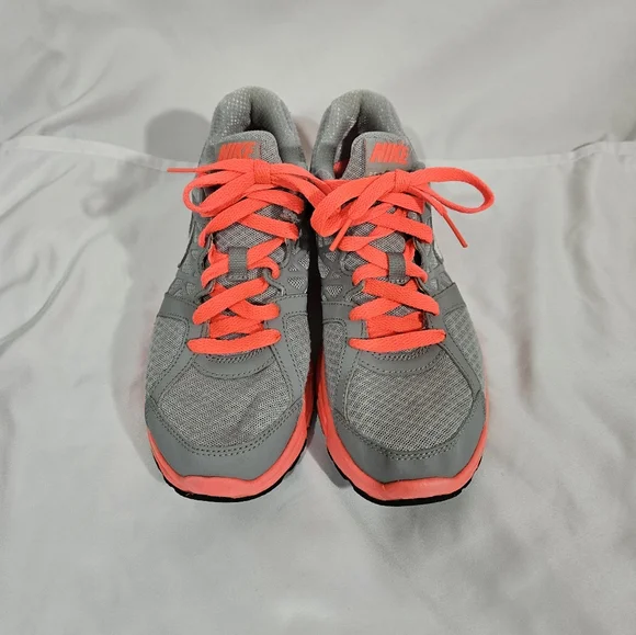Nike neon pink and grey athletic shoes women's size 7.5