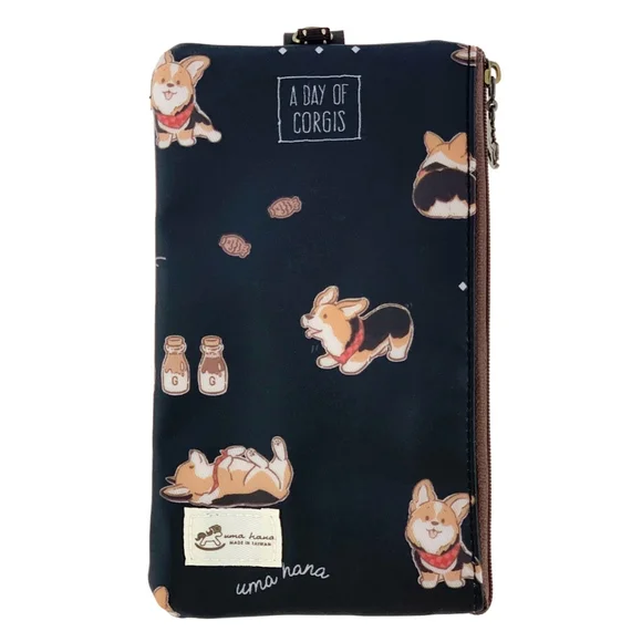 Waterproof Tricolor Corgi Phone Case Pouch W/ Neck Strap