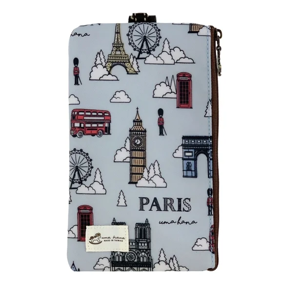 Waterproof London Paris Phone Case Pouch W/ Neck Strap