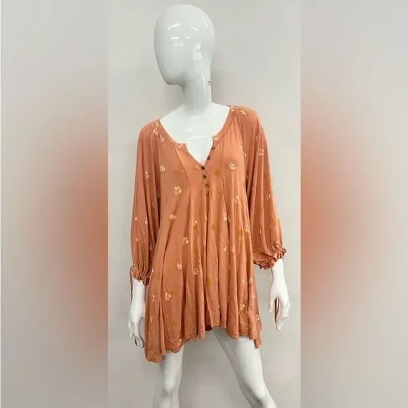 Free People Winter Sun Dress In Orange