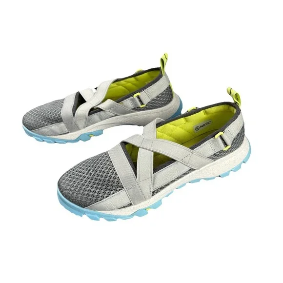Timberland Women Size 8.5 Garrison Trail Grey Turquoise Slip On Sandals Sneakers