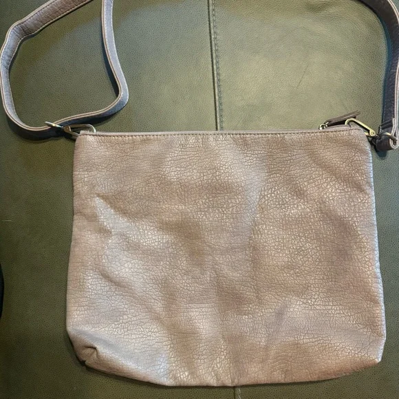 Free People Textured Gray Hobo Bag, EUC